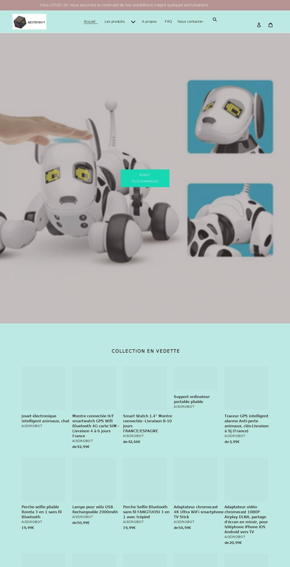 ai3drobot.com shopify website screenshot