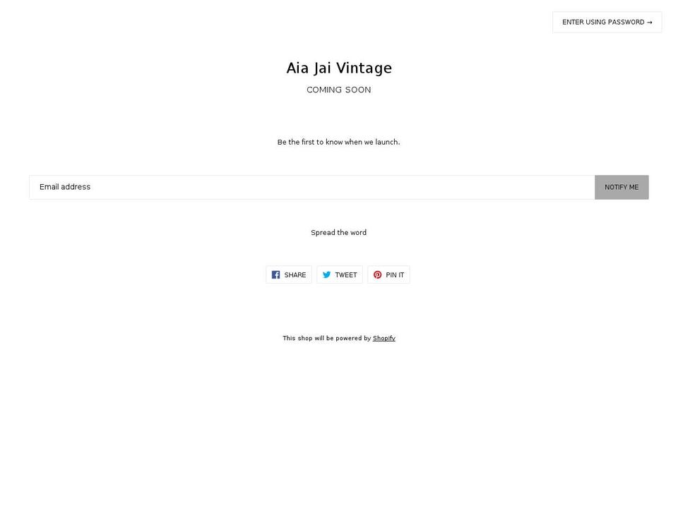 aiajaivintage.com — Shopify storefront screenshot