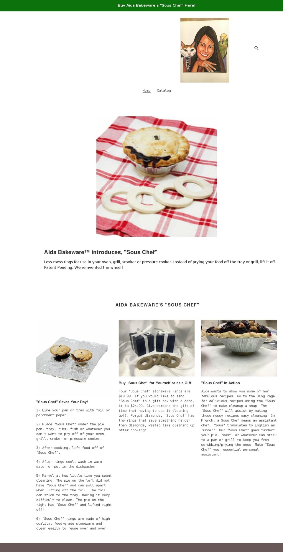 aidabakeware.com shopify website screenshot