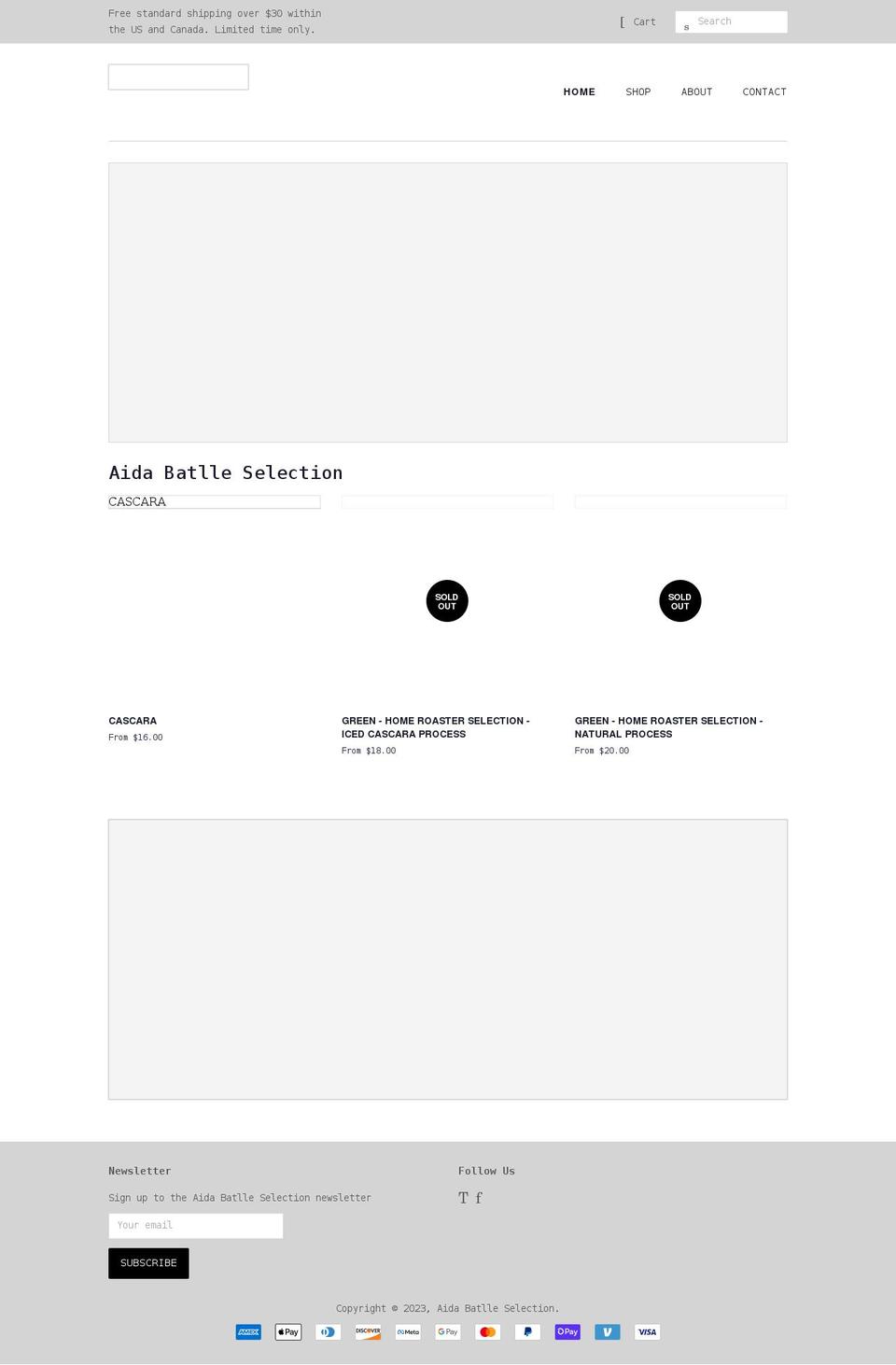 aidabatlleselection.com shopify website screenshot