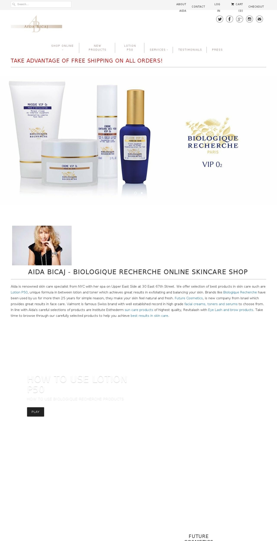 aidabicaj.com shopify website screenshot