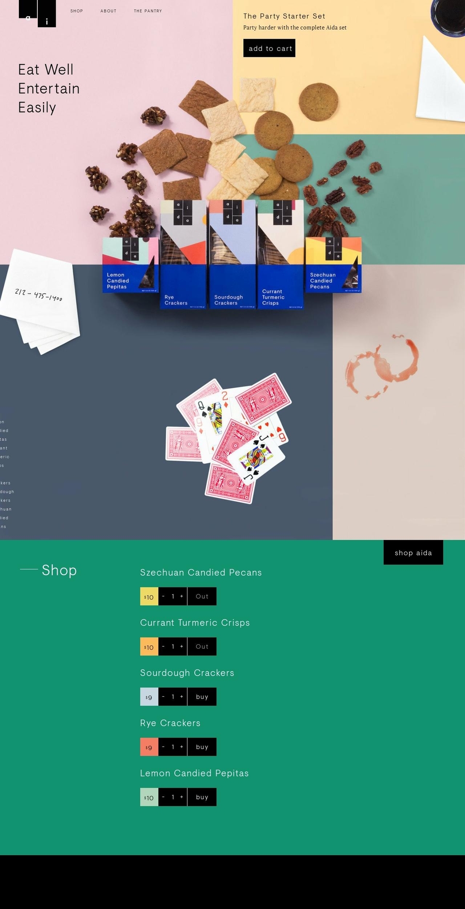 aidaeats.com shopify website screenshot
