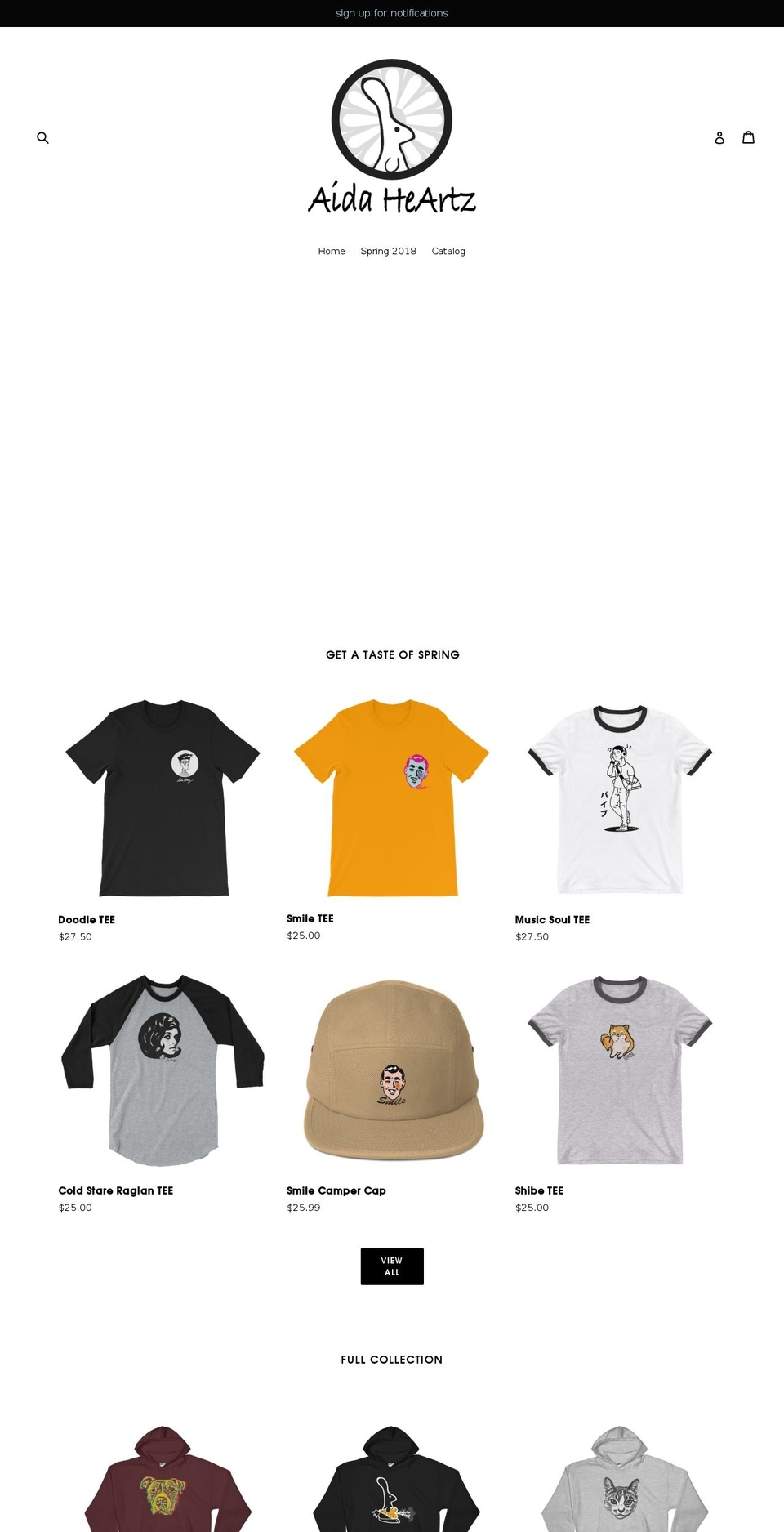 aidaheartzdesigns.com — Shopify storefront screenshot