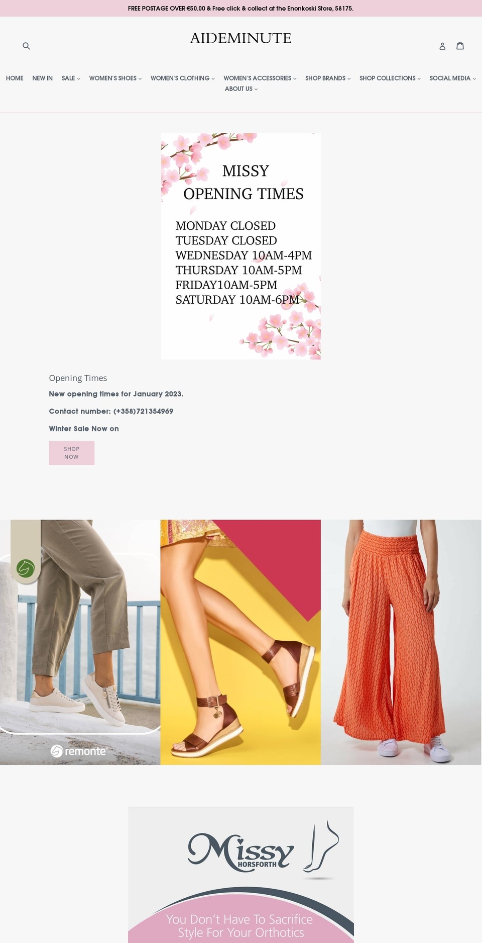 aideminute.com shopify website screenshot