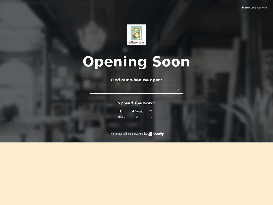 aidleycobaby.com shopify website screenshot