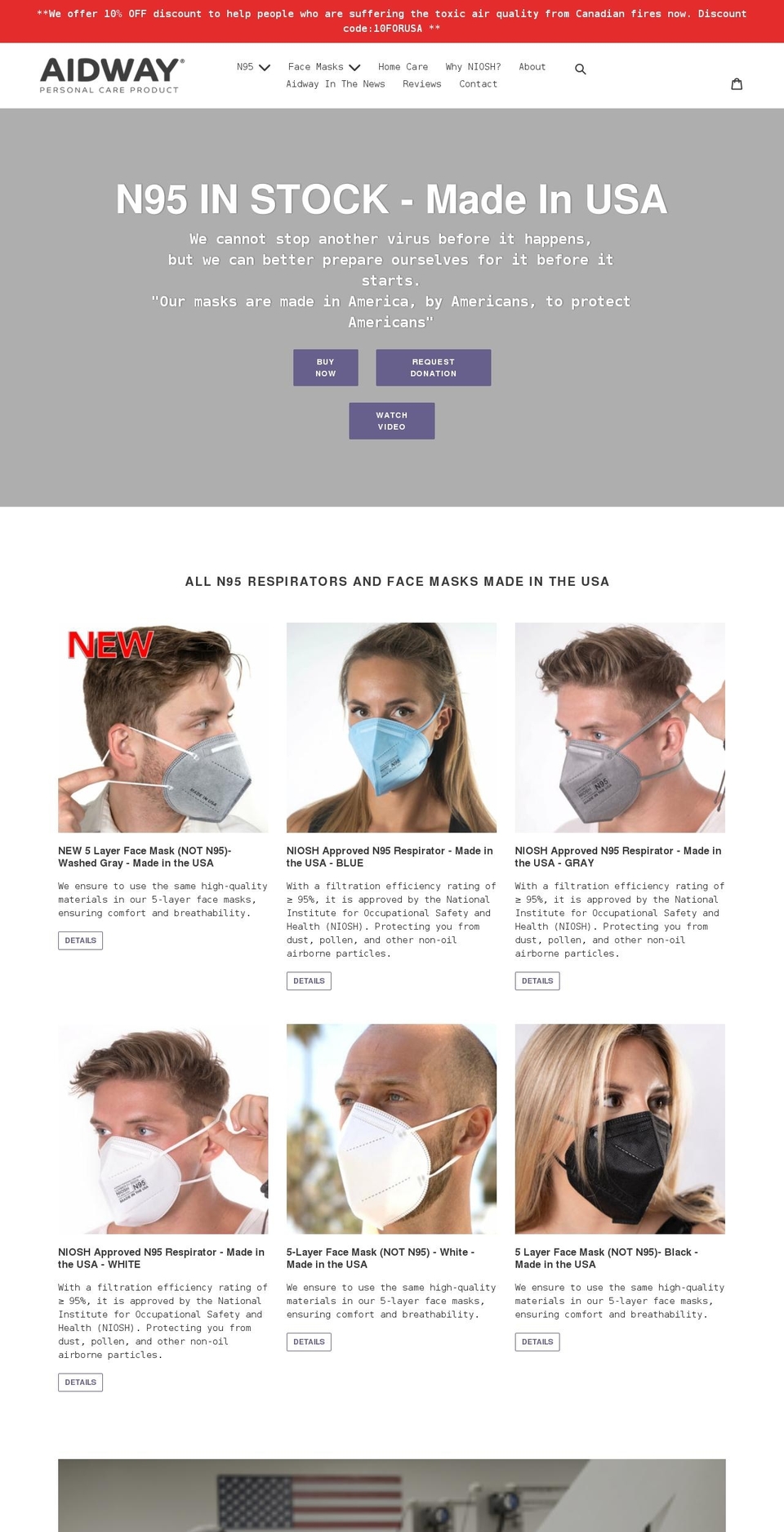 aidwaycares.com shopify website screenshot