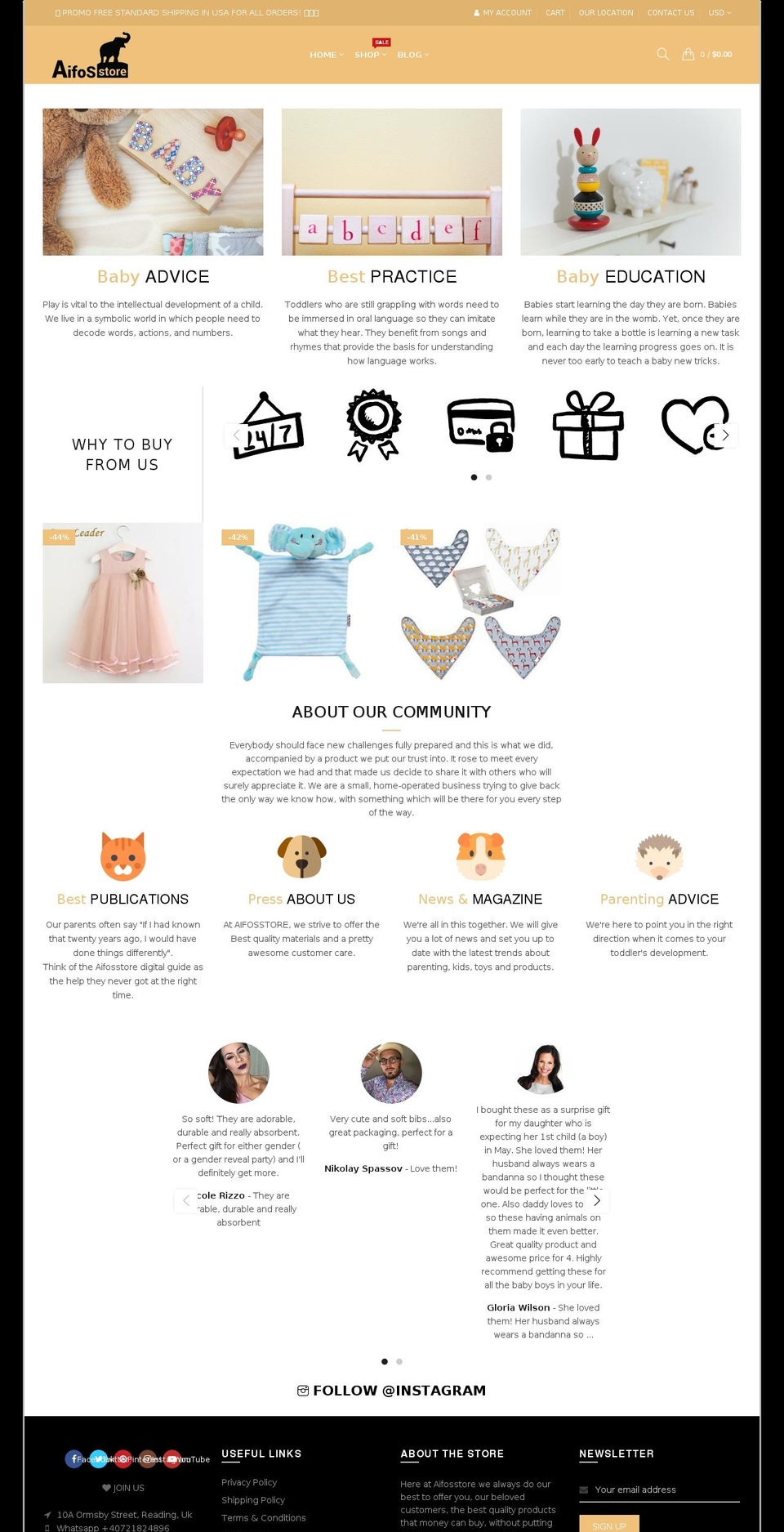 aifosstore.com — Shopify storefront screenshot