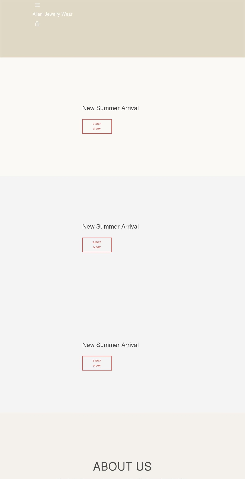 ailanijewelz.com shopify website screenshot