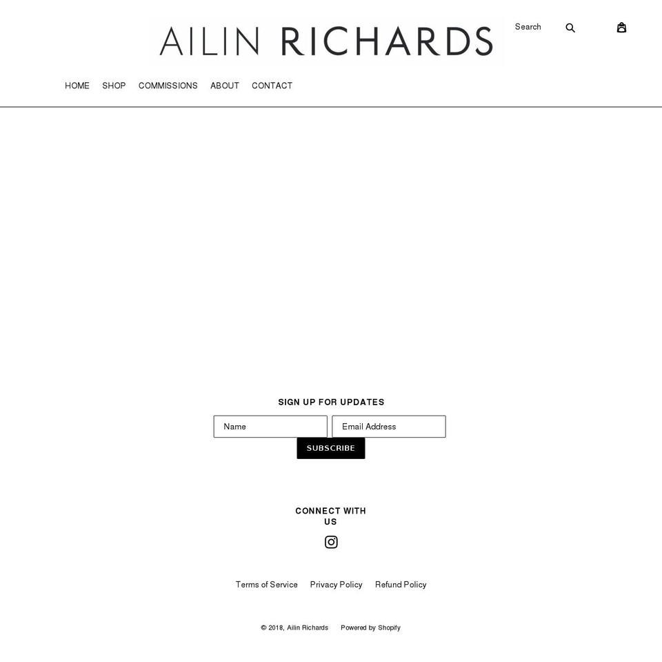 ailinrichards.com — Shopify storefront screenshot