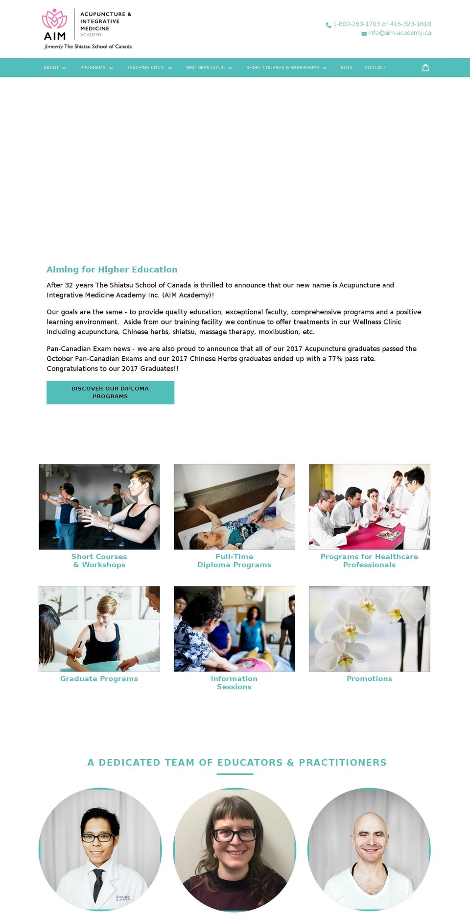 aim-academy.ca shopify website screenshot
