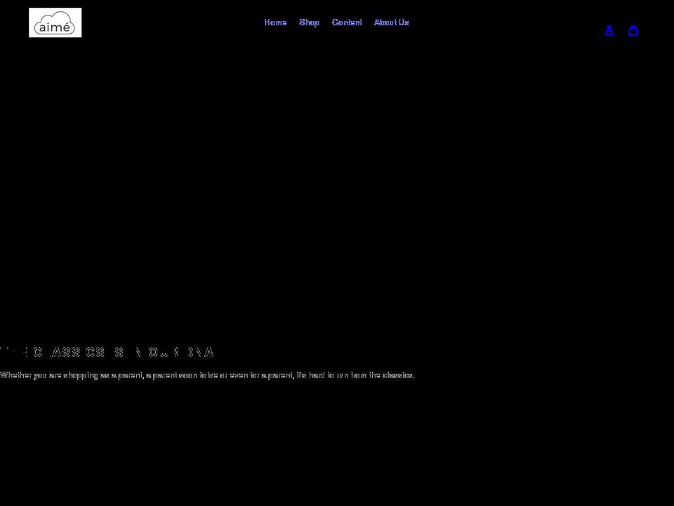 aimestore.com shopify website screenshot
