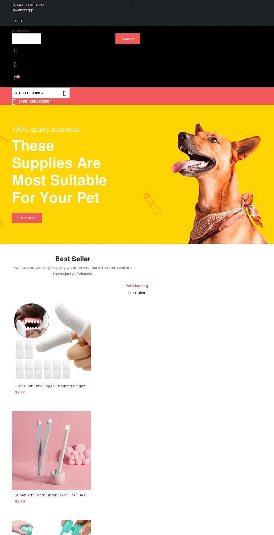 aimipets.com shopify website screenshot