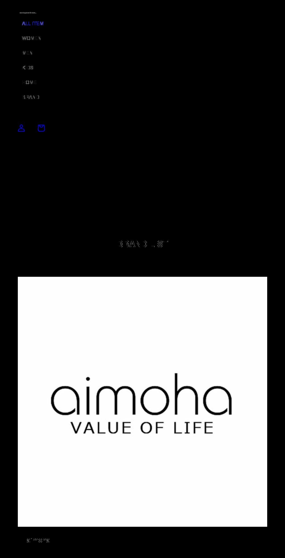 aimoha.com shopify website screenshot