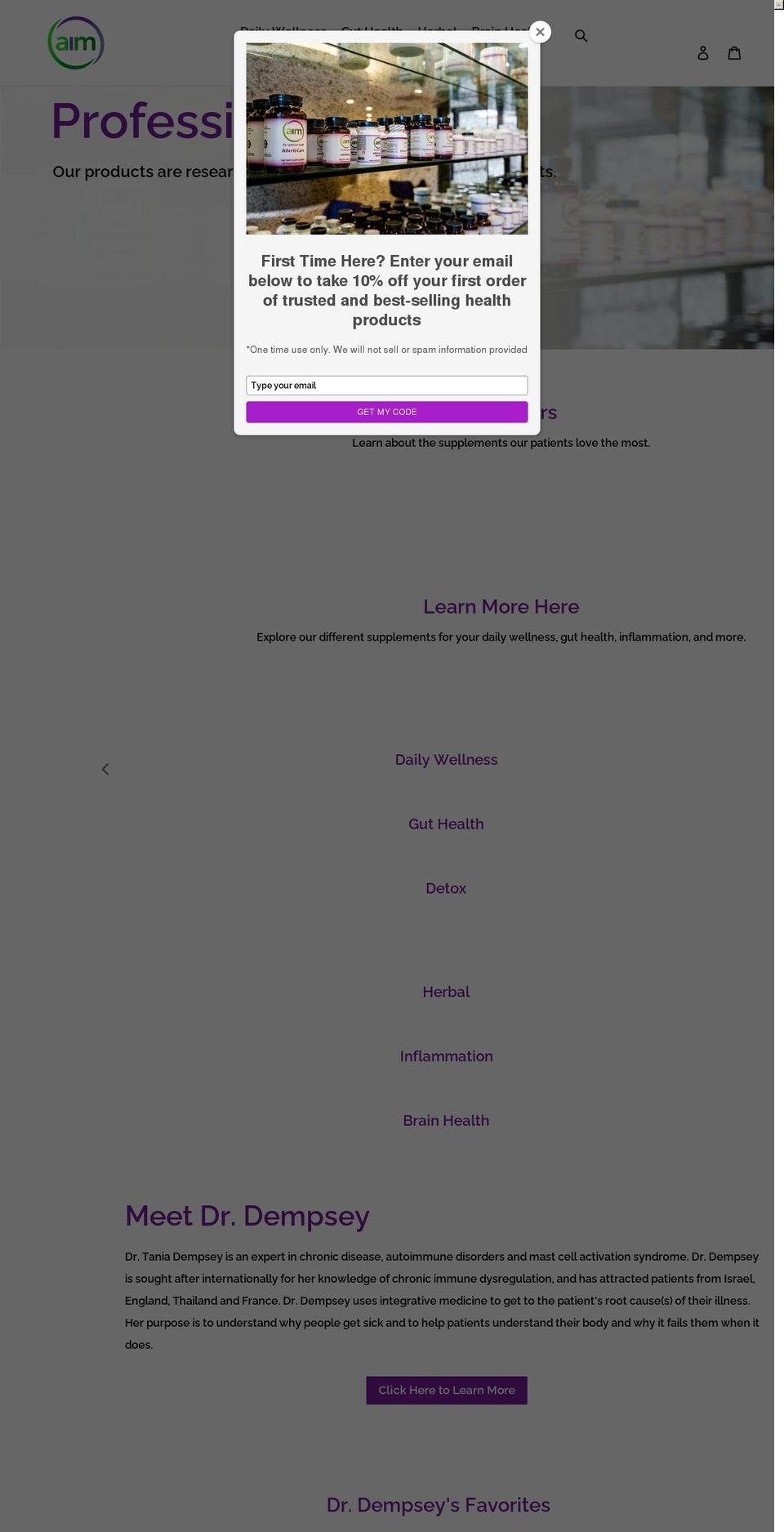 aimstore.net shopify website screenshot
