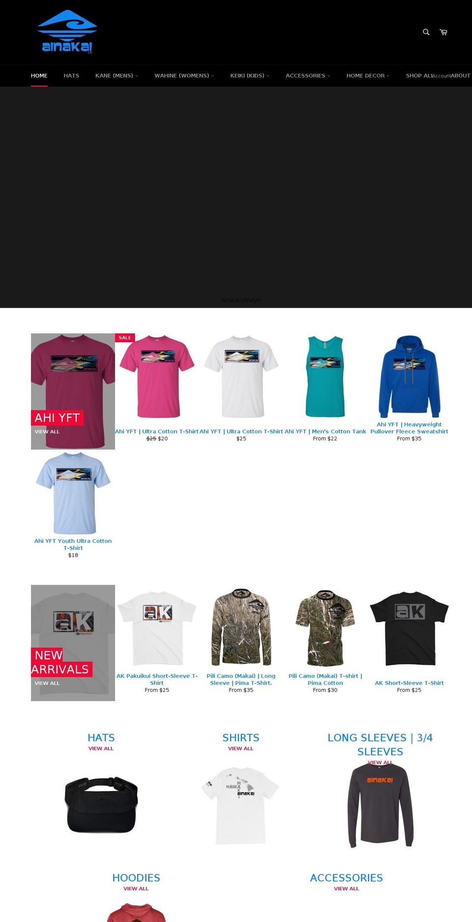 ainakailifestyle.com shopify website screenshot