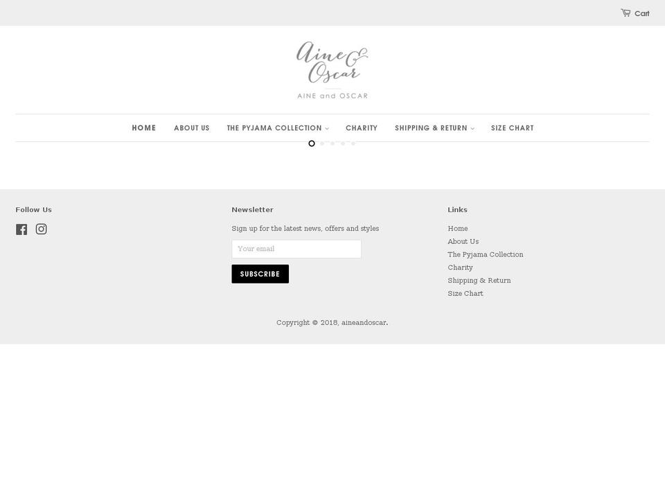 aineandoscar.com — Shopify storefront screenshot