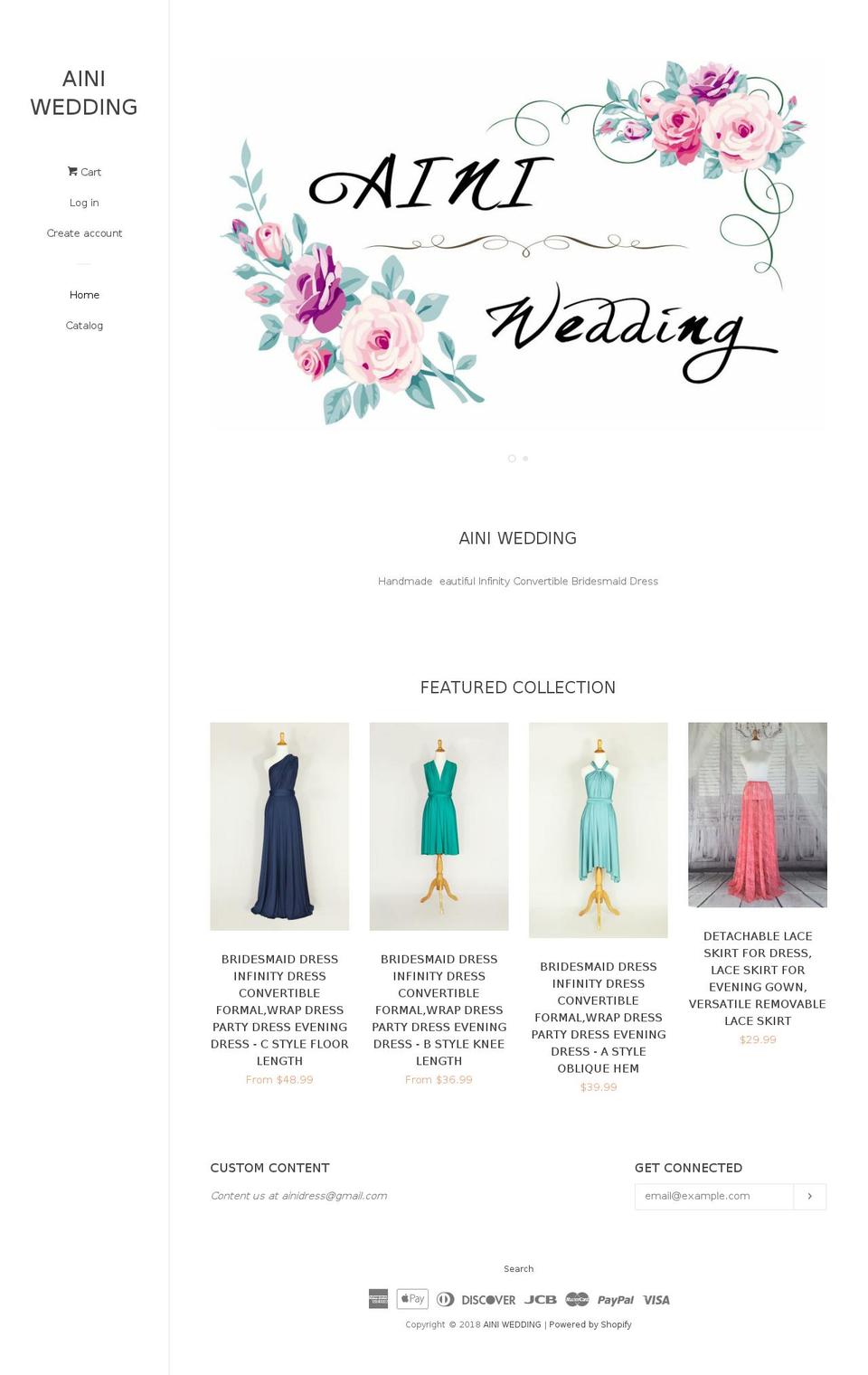 aini-wedding.com — Shopify storefront screenshot