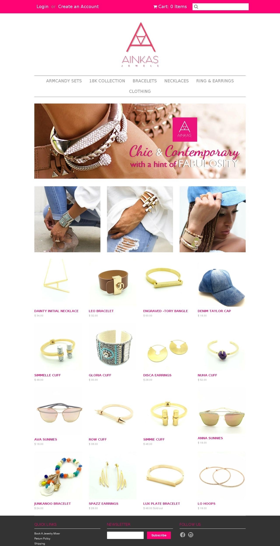 ainkas.com shopify website screenshot
