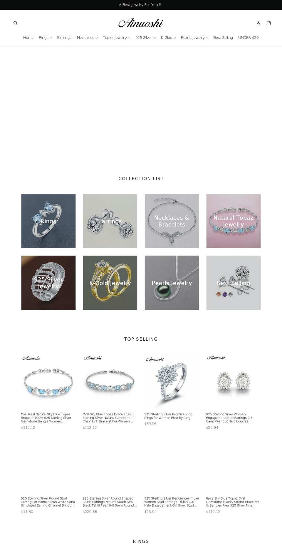 ainuoshi.com shopify website screenshot
