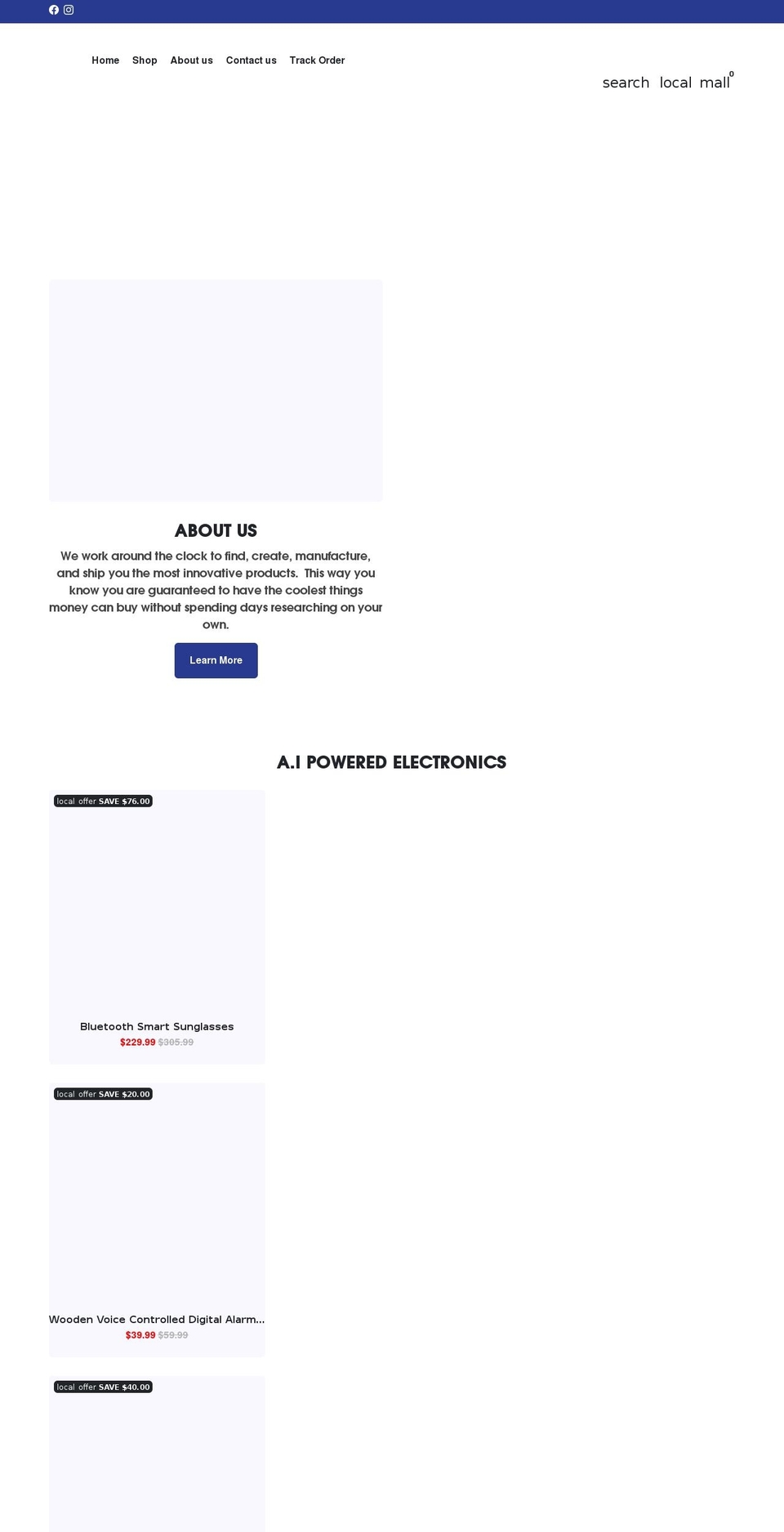aioelectronic.com shopify website screenshot