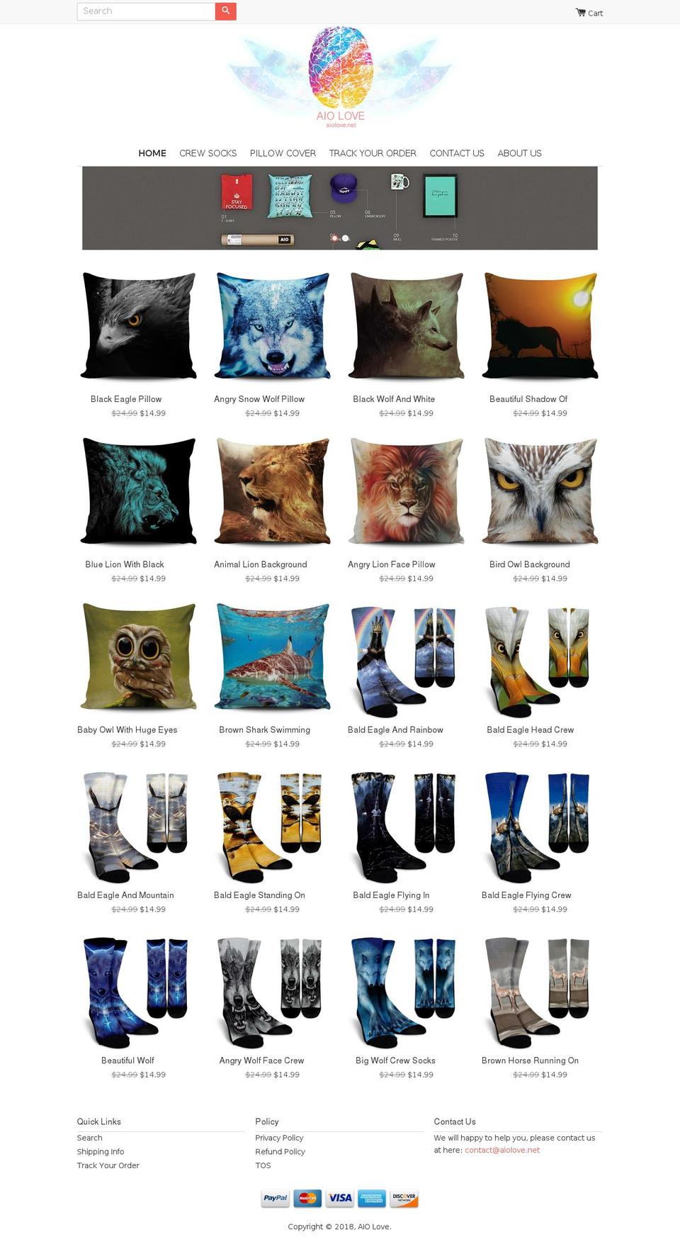 aiolove.net shopify website screenshot