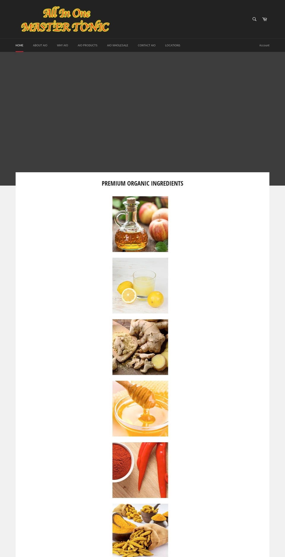 aiomastertonic.com — Shopify storefront screenshot