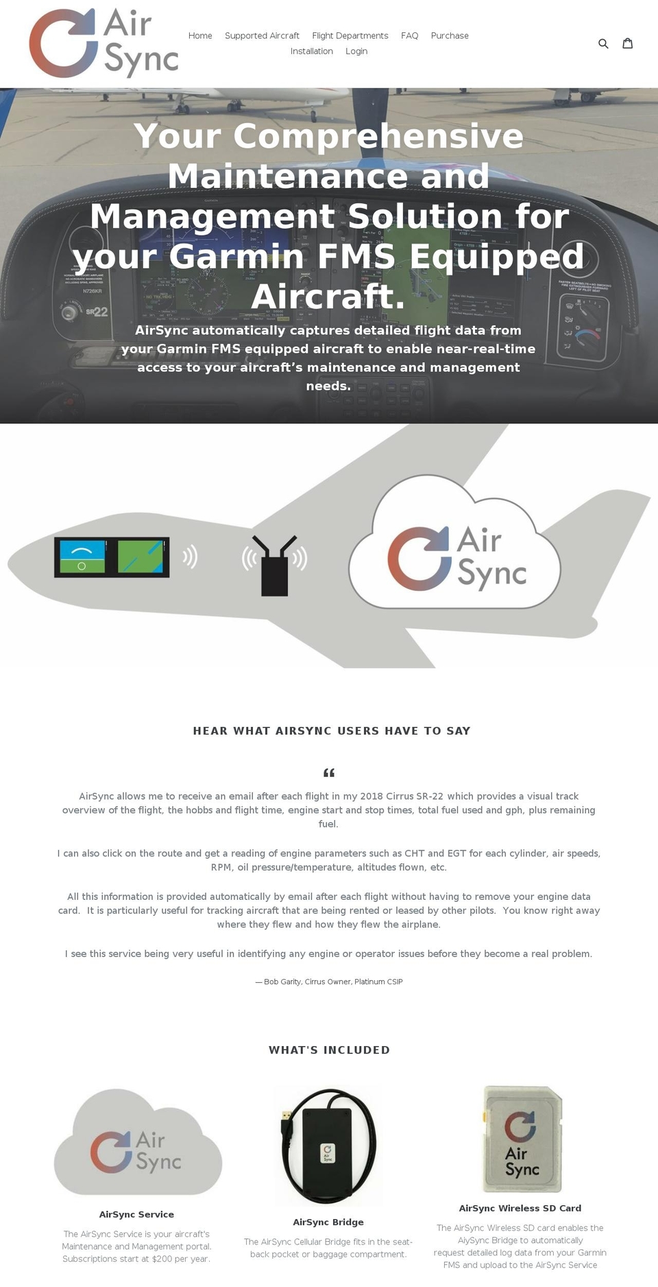 air-sync.com — Shopify storefront screenshot
