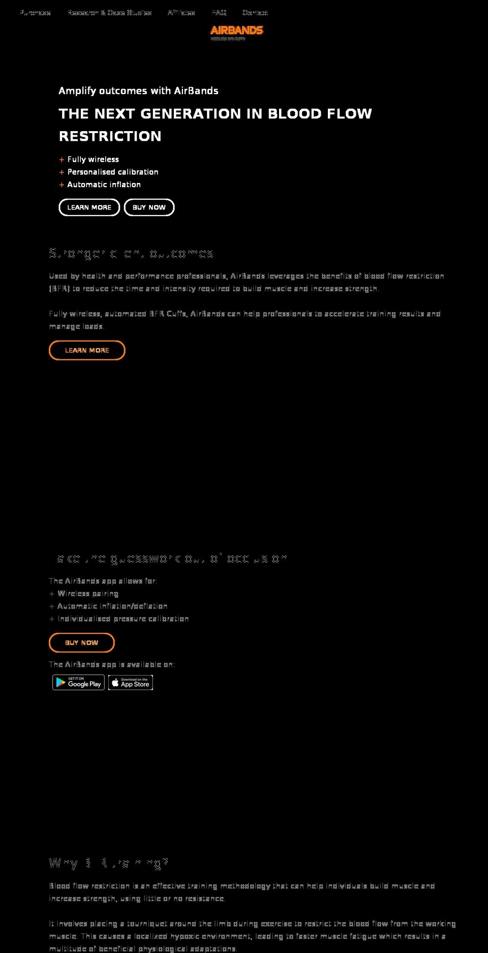 airbandsbfr.com shopify website screenshot