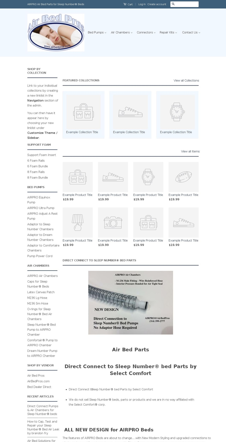 airbedpros.com shopify website screenshot