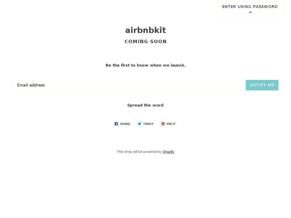 airbnbkit.com shopify website screenshot