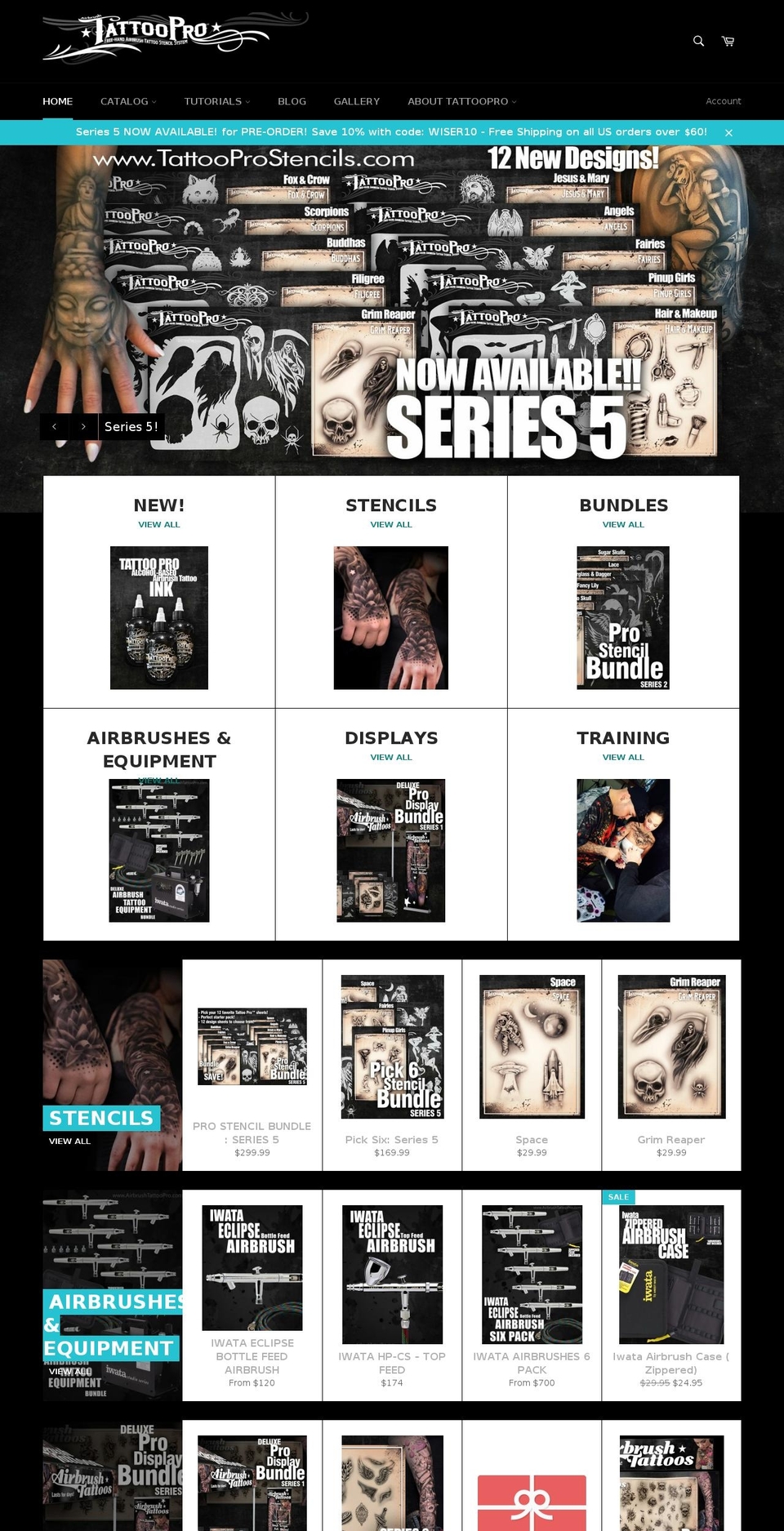 airbrushtattoopro.com shopify website screenshot