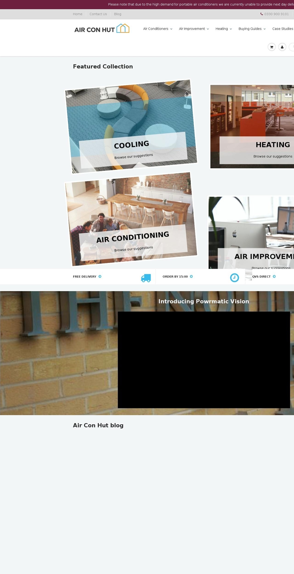 aircon-hut.com — Shopify storefront screenshot
