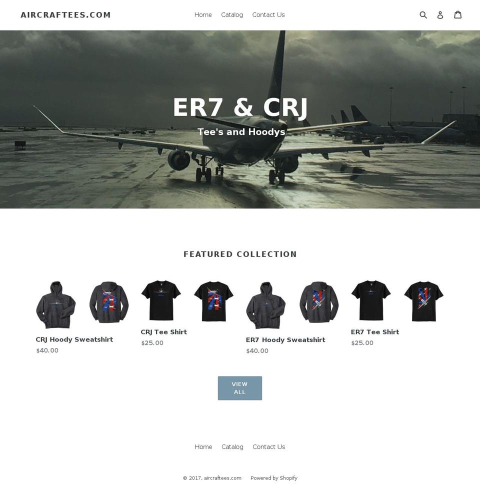 aircraftees.com shopify website screenshot