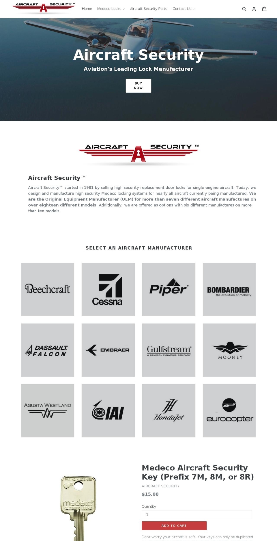 aircraftsecurityalert.com — Shopify storefront screenshot