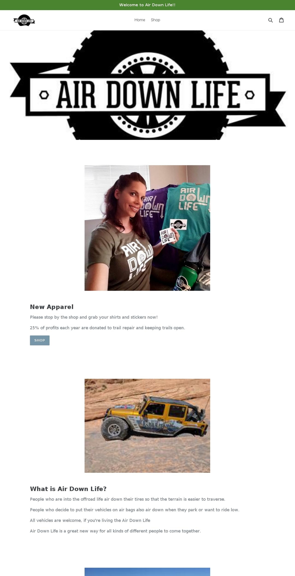 airdownlife.com — Shopify storefront screenshot