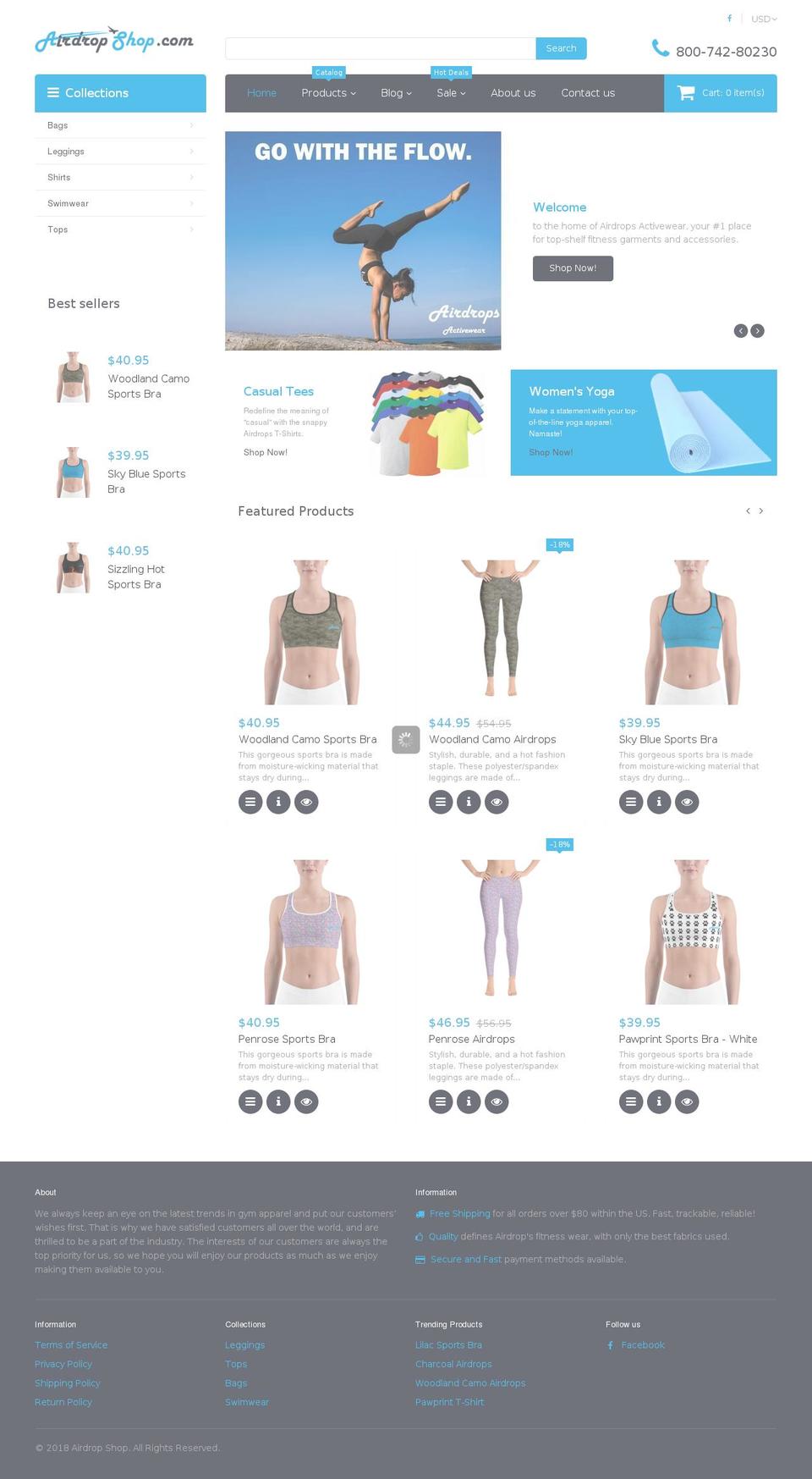 theme203 Shopify theme site example airdropshop.com