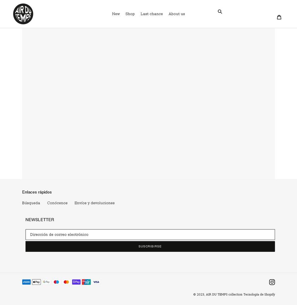 airdutempscollection.com shopify website screenshot