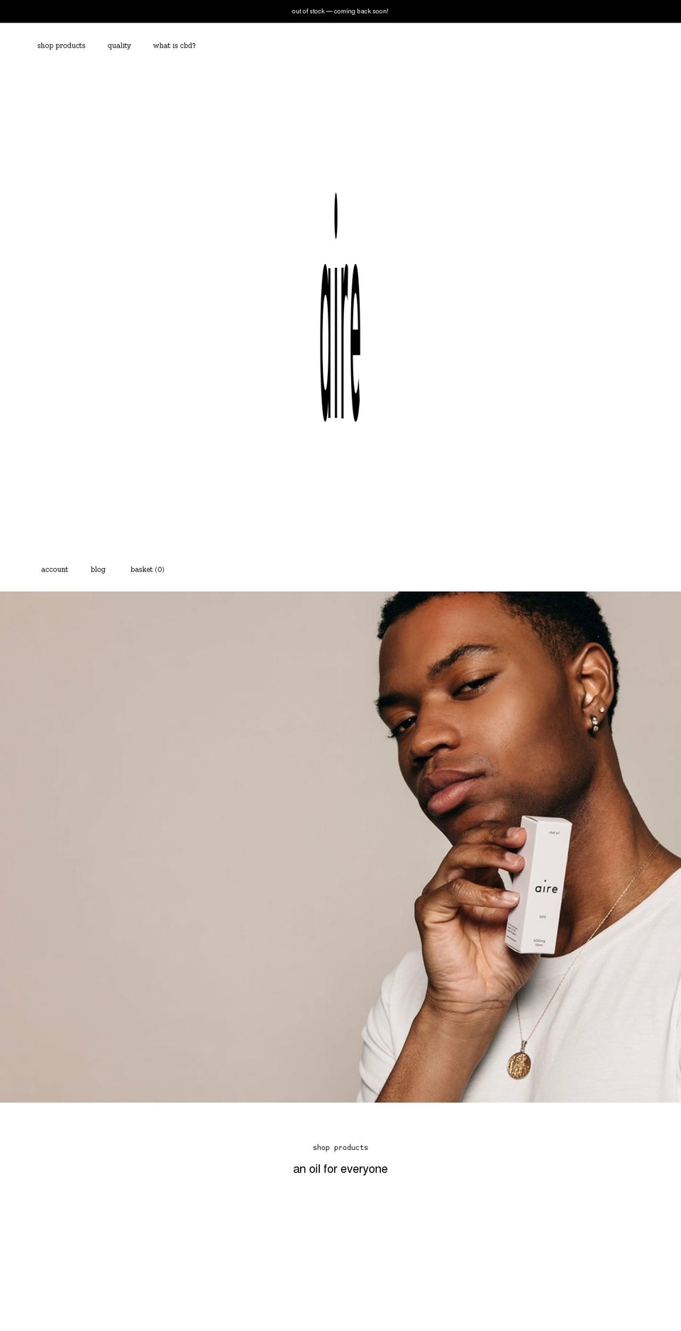 airecbd.com shopify website screenshot