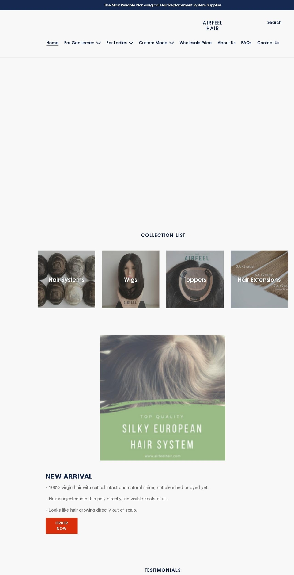 airfeelhair.com shopify website screenshot