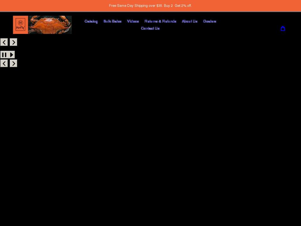 airflyfishing.com shopify website screenshot