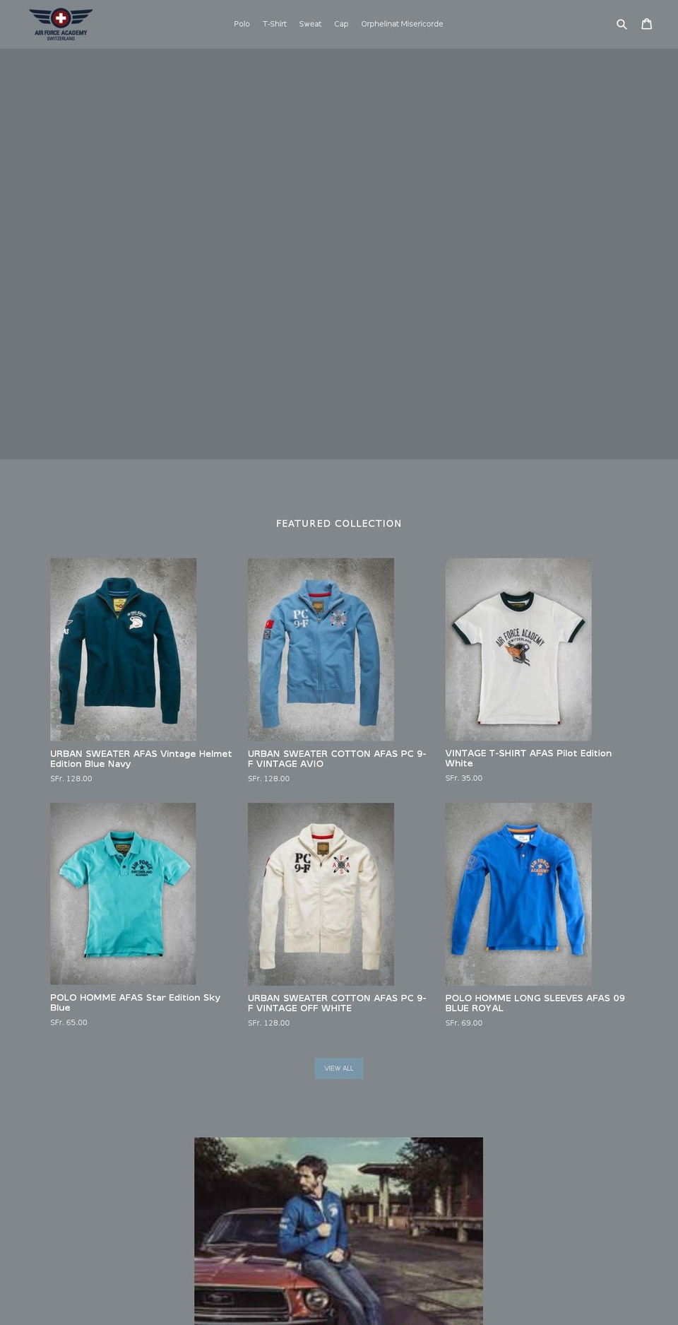 airforce-academy-switzerland.com — Shopify storefront screenshot