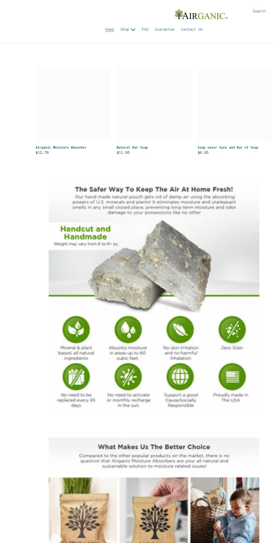 airganicliving.com shopify website screenshot