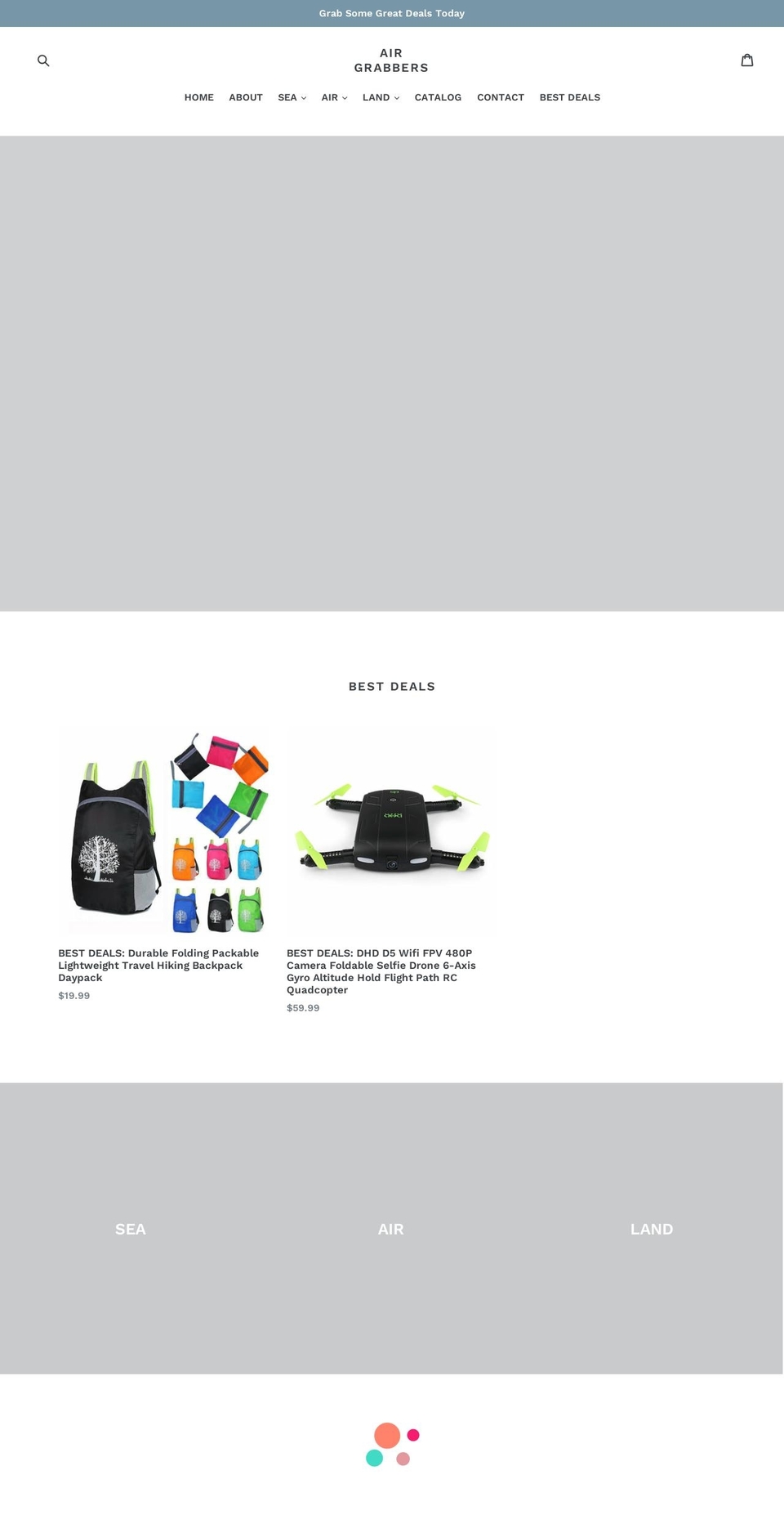 airgrabbers.com shopify website screenshot