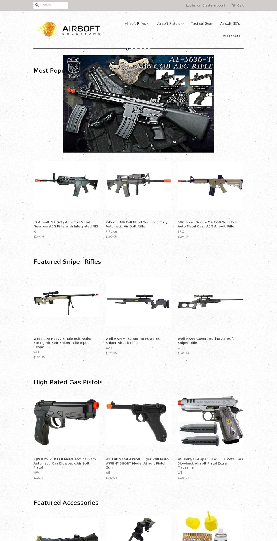 airgunsolutions.com shopify website screenshot