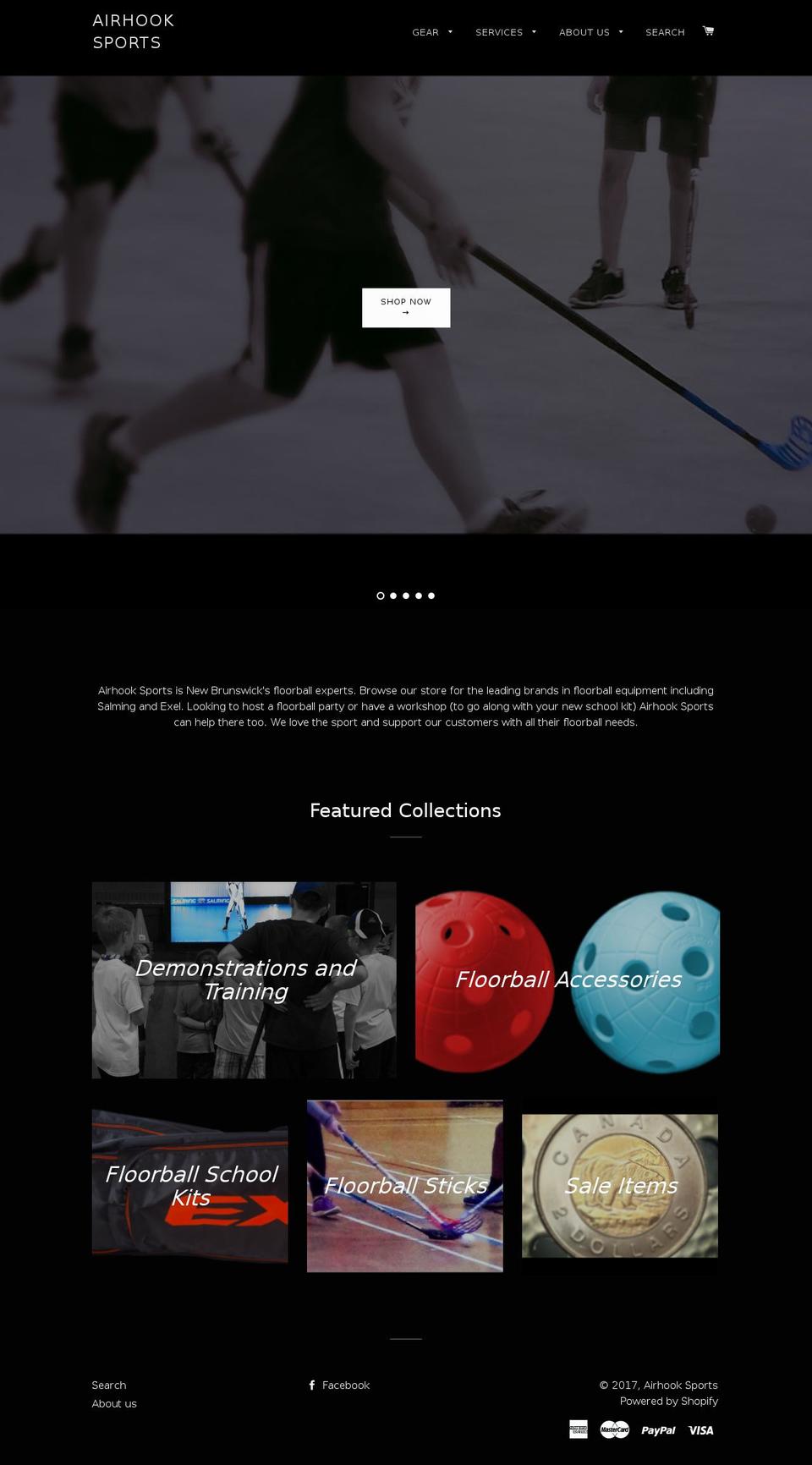 airhooksports.com shopify website screenshot