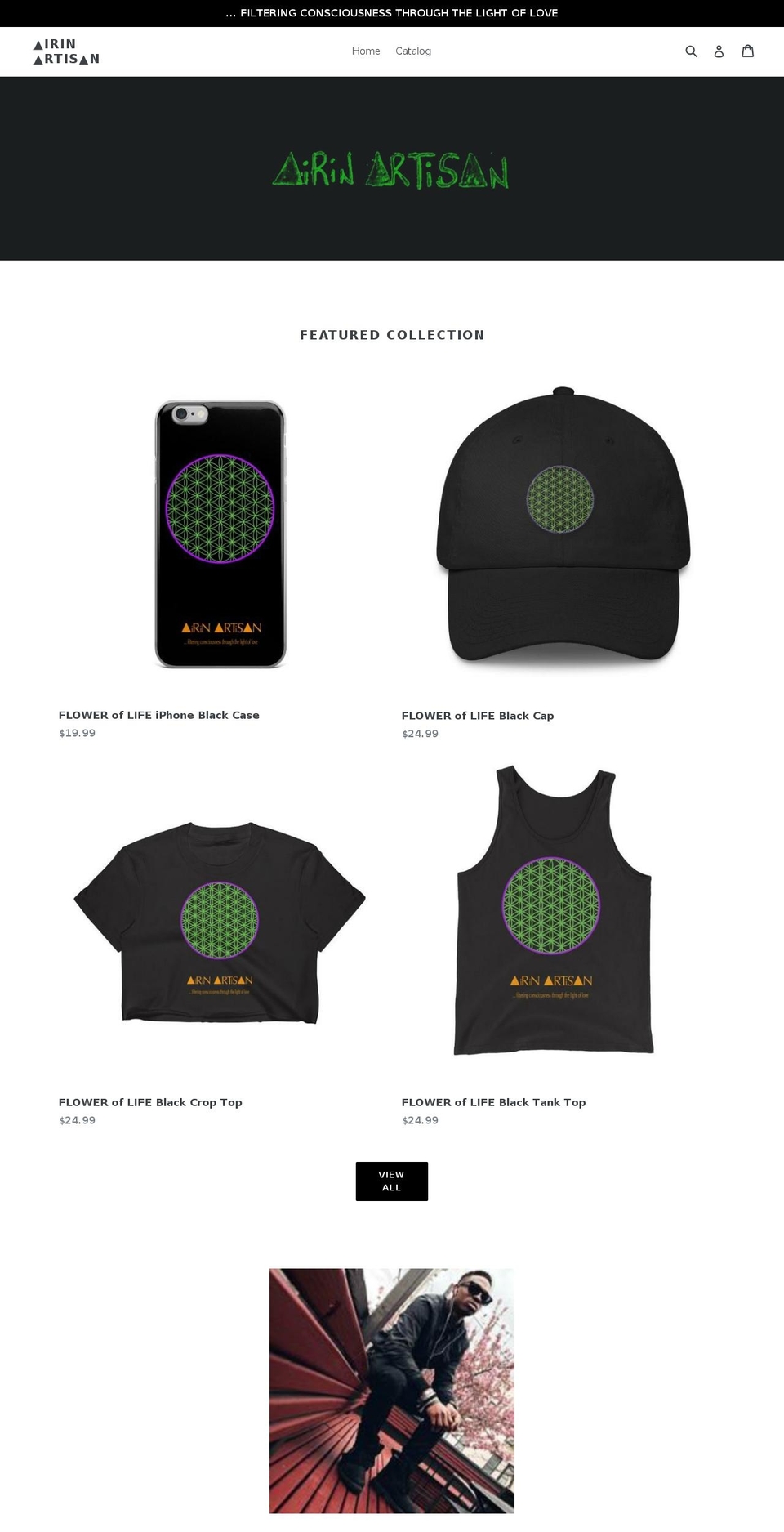 airinartisan.com shopify website screenshot