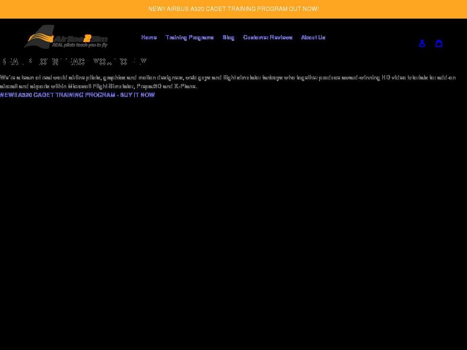 airline2sim.com shopify website screenshot
