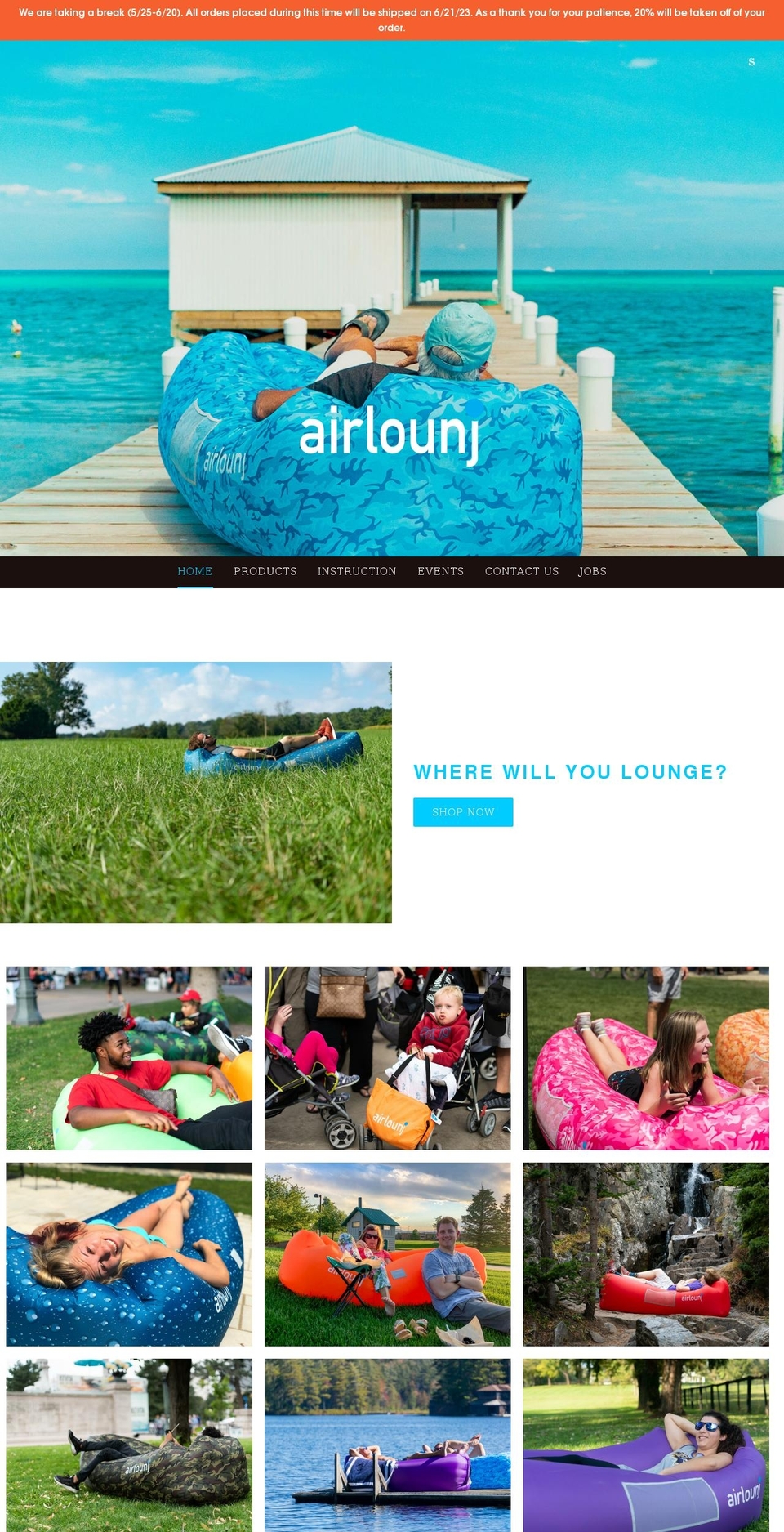 airlounj.com shopify website screenshot