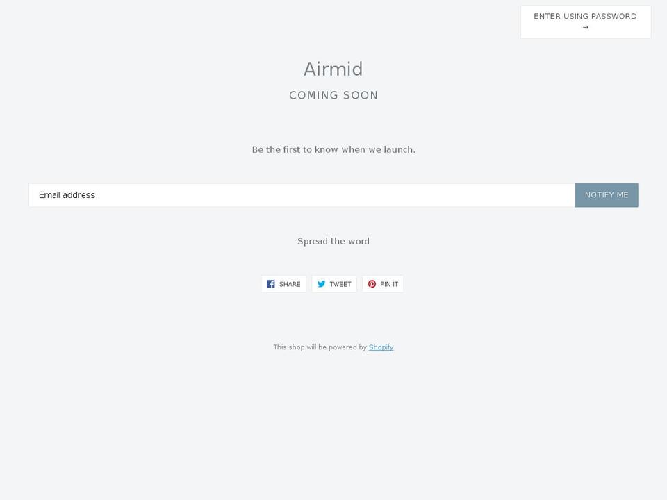 airmidselfcare.com — Shopify storefront screenshot