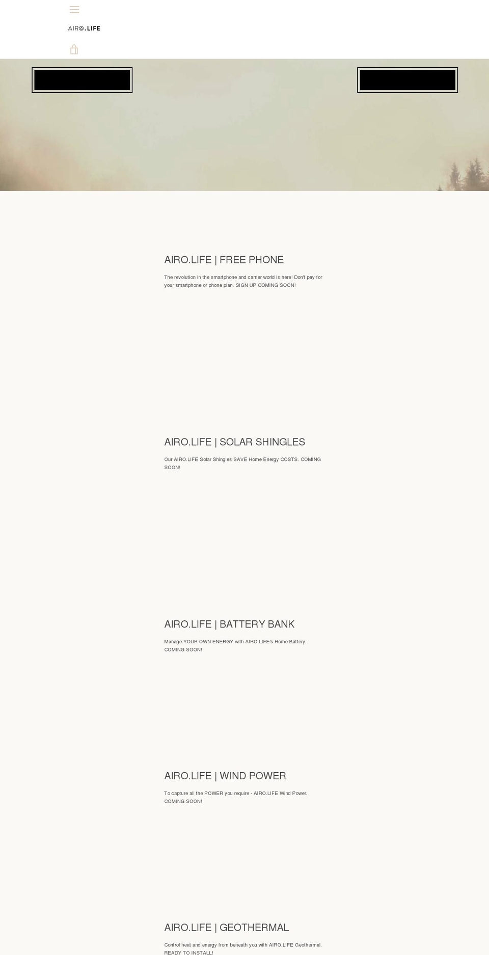 Narrative - Initial Shopify theme site example airo.life